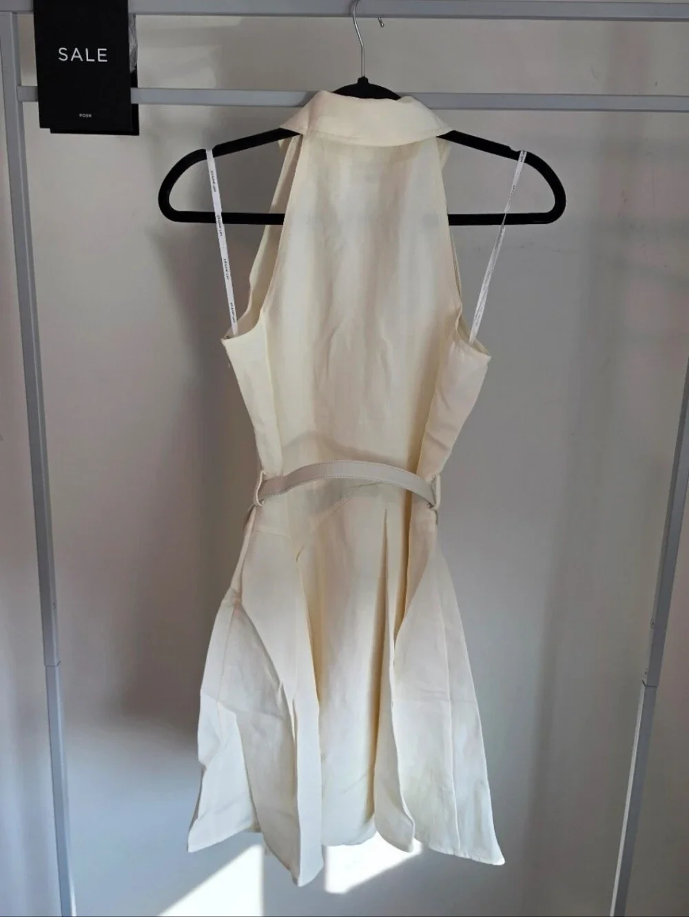 Self-portrait Cream Linen Mini Dress Size 6